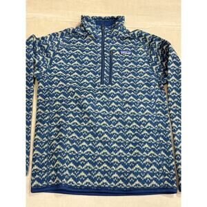 Patagonia 1/4 Zip Better Sweater Women Size S Geometric Pullover Fleece Outdoor